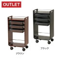 【送料無料】【プロ仕様】アウトレット 1台限定 凹み有 収納 ワゴン ウッディーワゴンNo1 (プラスチックトレー) ブラウン ドリーム産業 トリミング用 サロ...