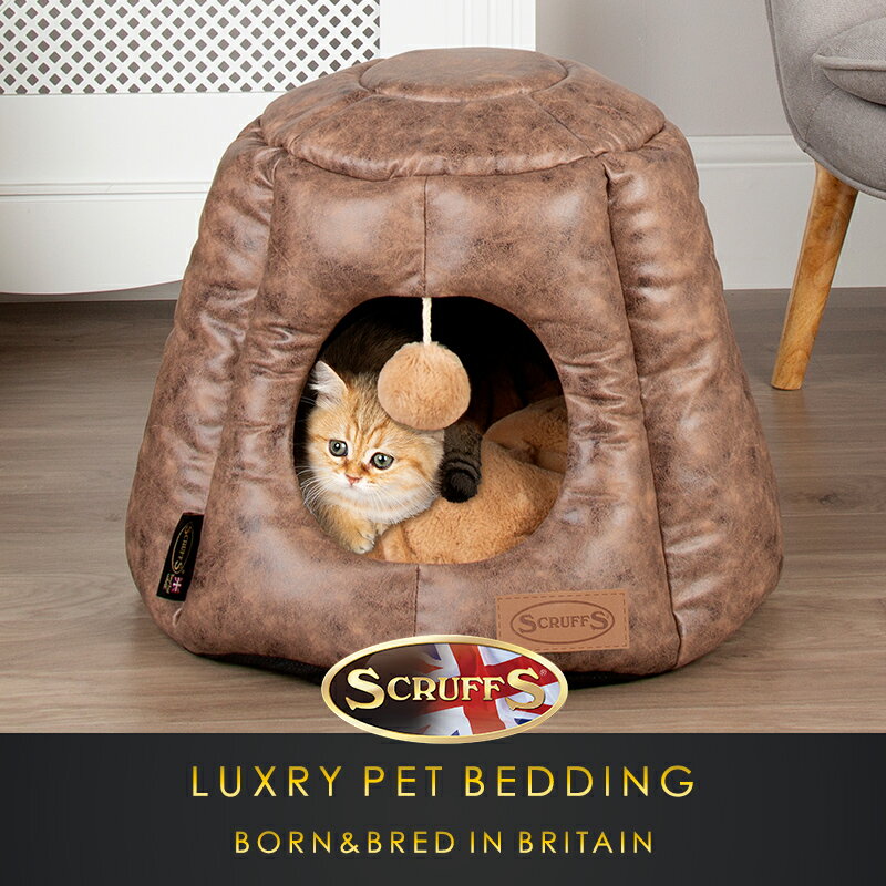 ■ナイツブリッジキャットベッド猫用ドーム型キャット猫ベッドネコベッドキャットベッド洗える春夏秋冬猫猫用品ねこネコベッドベットマット寝具ペット犬Scruffsscruffsカドルあったかこたつドームおしゃれ