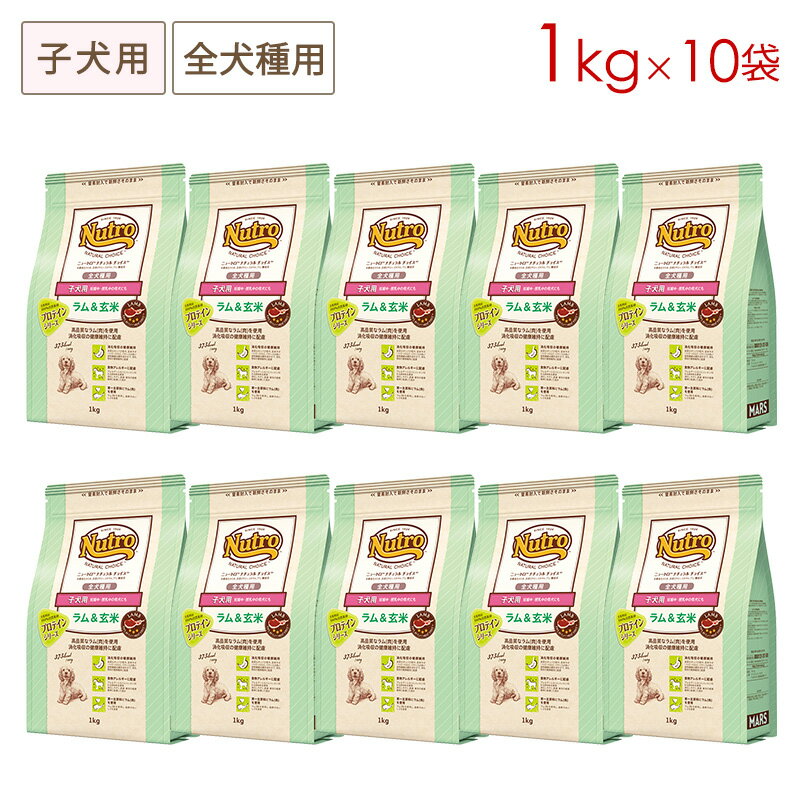 樂天商城 - (10袋セット) ニュートロ ナチュラルチョイス プロテインシリーズ 子犬用 全犬種用 ラム＆玄米 [1kg×10袋] 正規品 ND363 (4～7営業日で発送予定)