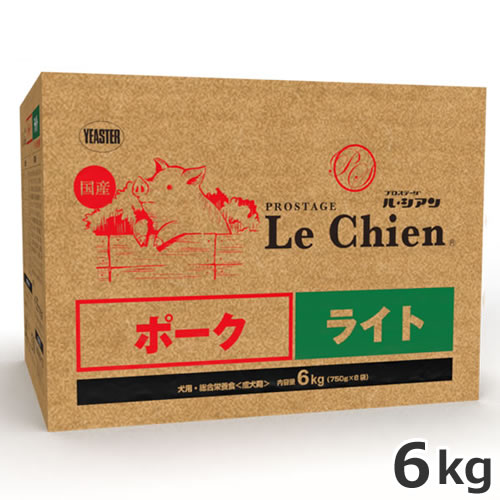 樂天商城 - ●イースター プロステージ ル・シアン ポーク ライト 成犬用 6kg（750g×8袋）　犬ドライフード 体重管理 低脂肪 低カロリー 国産