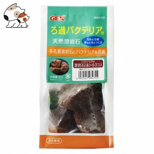 GEX バクテリア付溶岩石 赤 小3コ入