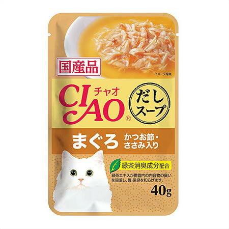 いなば CIAOだしスープまぐろかつお節・ささみ入り 40g