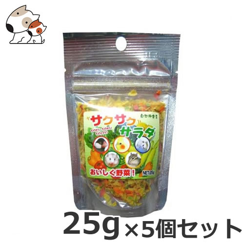 【メール便】5個セット 黒瀬ペット 自然派宣言 サクサクサラダ 25g×5個セット 送料無料