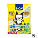 ライオン商事 ニオイをとる砂 リラックスグリーンの香り 5L ペット用品 猫用トイレ用品 ×3点セット