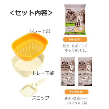 花王 ニャンとも清潔トイレセット 子ねこ用 アイボリー&オレンジ コンパクトタイプ