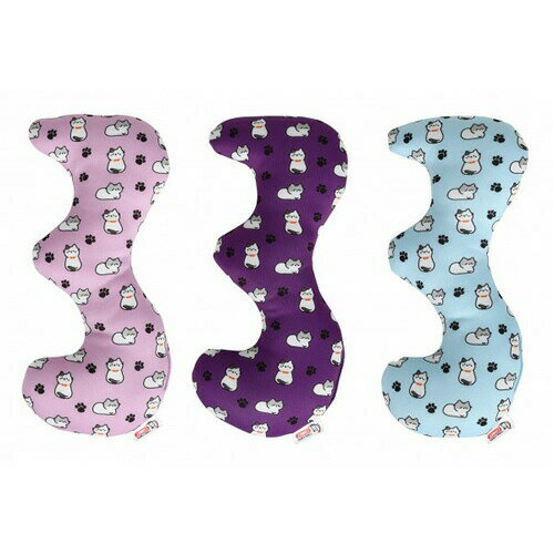 ●イトスイ 国産くねくねキックまくら　S ライトパープル/パープル/ブルー 猫用おもちゃ まくら ぬいぐるみ またたび入り