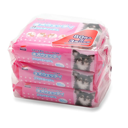 ★【今月のお買い得商品】コーチョー ネオウェッティ ウェットティッシュ 80枚入×3...