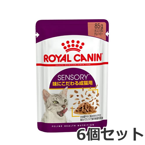 6個セット ロイヤルカナン センサリーテイスト 味にこだわる成猫用（生後12カ月齢以上） ウェット パウチ 85g×6個セット 送料無料