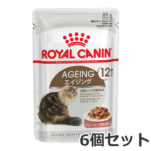 【メール便】6個セット ロイヤルカナン エイジング 12+ 高齢猫用 85g 6個セット ウエット パウチ 送料無料