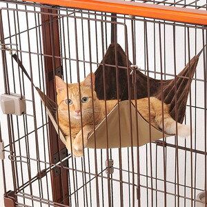 【送料無料】ボンビ 猫用ケージ ウッドワン サークル キャット　2段 猫用品 猫(ねこ ネコ) ペット用品 ペット キャット ケージ 木製 木目 ハンモック 棚板 高さ プレイルーム お手入れ 扉 遊ぶ 上下運動　室内 ハンガーベッド