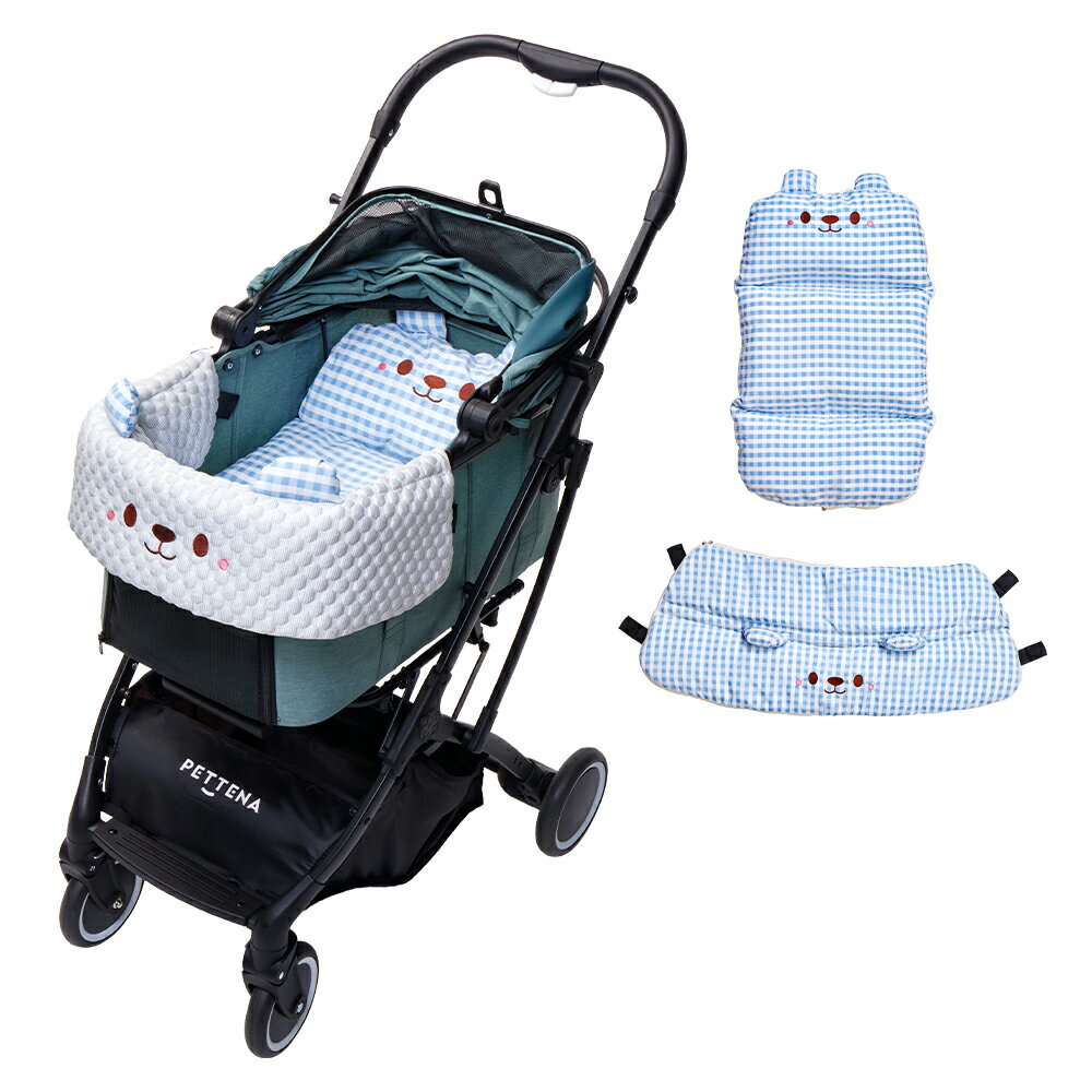 ペットカート&クッションset【2000円off】 犬 猫 取り付け簡単 調整可能 かわいい プレゼント 軽量 おしゃれ 日よけ 防風 ペット マット カートアクセサリー あごのせ パテラ予防 バギー 散歩 通院 電車 旅行 犬 猫 ペットカート PETTENA