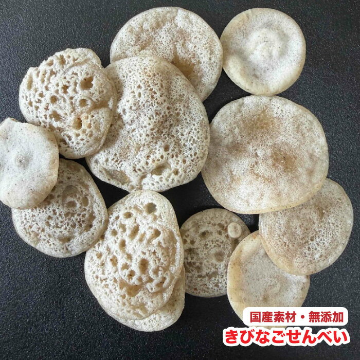 手作りおやつ　犬用【50g】　国産素材　無添加　きびなごせんべい　米粉使用　グル...