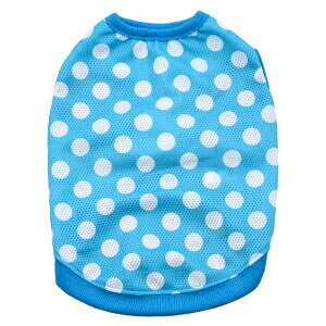 【PET】【なごみ】ペット用　ドットメッシュノースリーブ　10号　カラー：2.シーブルー　JAN:458041846..