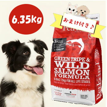 ☆数量限定10％OFFクーポン☆【おまけ付】ペットカインド　トライプドライ　グリーントライプ＆ワイルドサーモン　6.35kg　犬用 ドッグフード 穀物不使用 グレインフリー 成犬 シニア 子犬対応 正規品