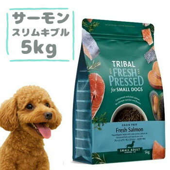 乐天商城 - ★マラソン限定クーポン★TRIBAL（トライバル）フレッシュサーモン　スリムキブル　5kg　ドッグフード ドライフード コールドプレス製法 穀物不使用 グレインフリー 小粒 正規品