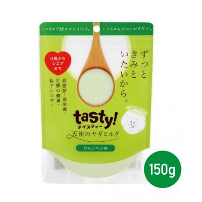 牛奶（粉末） - tasty!　天使のヤギミルク りんごベジ味 150g 【ペット用品/トッピング/ミルク/栄養補給】