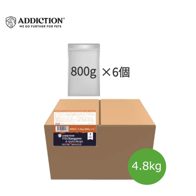 乐天商城 - ★マラソン限定クーポン★アディクション　ドッグ　ワイルドカンガルー&アップル　4.8kg【ポイント10倍】【ドッグフード/ペットフード/ドライフード/穀物不使用】
