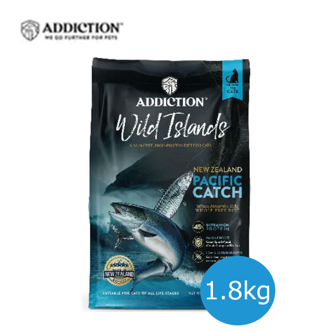 乐天商城 - ★マラソン限定クーポン★アディクション　キャット　ワイルドアイランズ パシフィックキャッチ　1.8kg【キャットフード/ドライフード/ペットフード/高たんぱく質/低炭水化物】