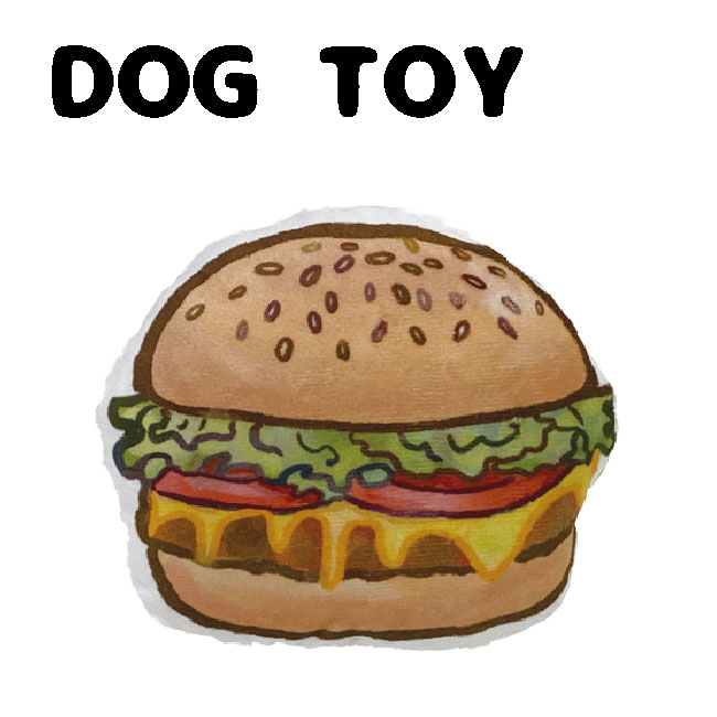 Rakuten - ドッグトイ　ファストフード　ハンバーガー【犬用おもちゃ/犬用品/おもちゃ/ペット用品/トイ】