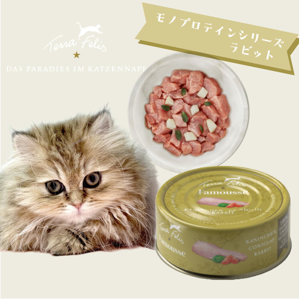 Rakuten - テラフェリス　モノプロテインシリーズ　ファムース　ラビット　80g　キャットフード ウエットフード 成猫 アダルト ヒューマングレード 正規品