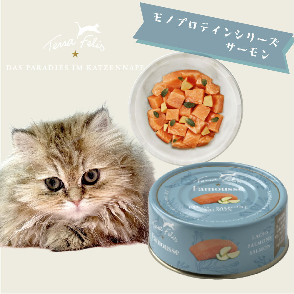 乐天商城 - テラフェリス　モノプロテインシリーズ　サーモン　80g　キャットフード/ウエットフード 成猫 アダルト ヒューマングレード 正規品