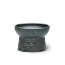猫壱 猫用 脚付フードボウル 日本製 ブラック 猫用食器 食器 日本製 磁器 ペット用品
