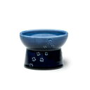 猫壱 猫用 脚付フードボウル 日本製 ブルー 猫用食器 食器 日本製 磁器 ペット用品