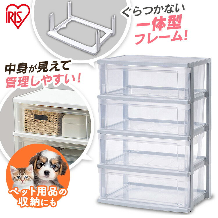 ペット服 犬 猫 服 収納 ペットシーツ 猫砂 フード ペット用品 収納ボックス 収納ケース チェスト クリ..