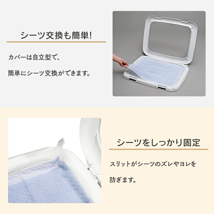 ★最大500円OFFクーポン有！★ 犬 トイレトレー ワイド ペット トイレ 犬用トイレトレー ペットトイレ 洗える 犬トイレ 犬用 しつけ 簡単取り替え アイリスオーヤマ フチもれしにくい トレーニング 汚れ防止 ペットトレー 幅63.5cm FMT-635