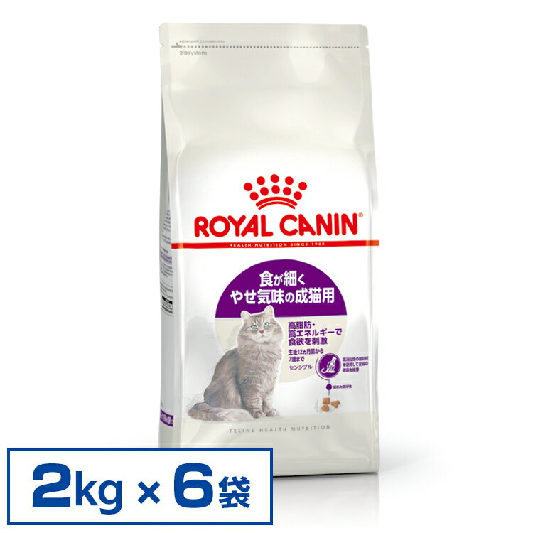 【正規品】 【2kg×6個セット】 ロイヤルカナン 猫 FHN センシブル ?せ気味の成猫用 生後12ヵ月齢～7歳まで アダルト 胃腸 消化器サポート キャットフード ドライ ペットフード [3182550702317]【D】【rccf13】