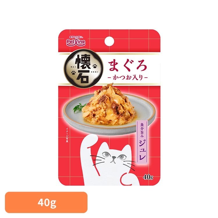 レトルト ジュレ まぐろ かつお入り キャットフード ウェットフード 成猫用 おかず まぐろ かつお 健康維持 少量 水分補給 懐石