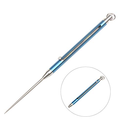 【送料無料】チタン つまようじ 多機能 軽量 EDCアウトドア用具 伸縮式 携帯 便利 マルチツール 護身用グッズ 伸縮式 ブルー