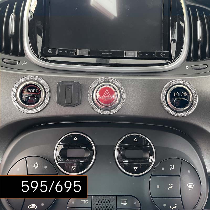 ABARTH F595 F695 ハザードリングセット ファセット 3pcs アバルト SPORT ランプ アクセサリー インテリア 内装 カスタム