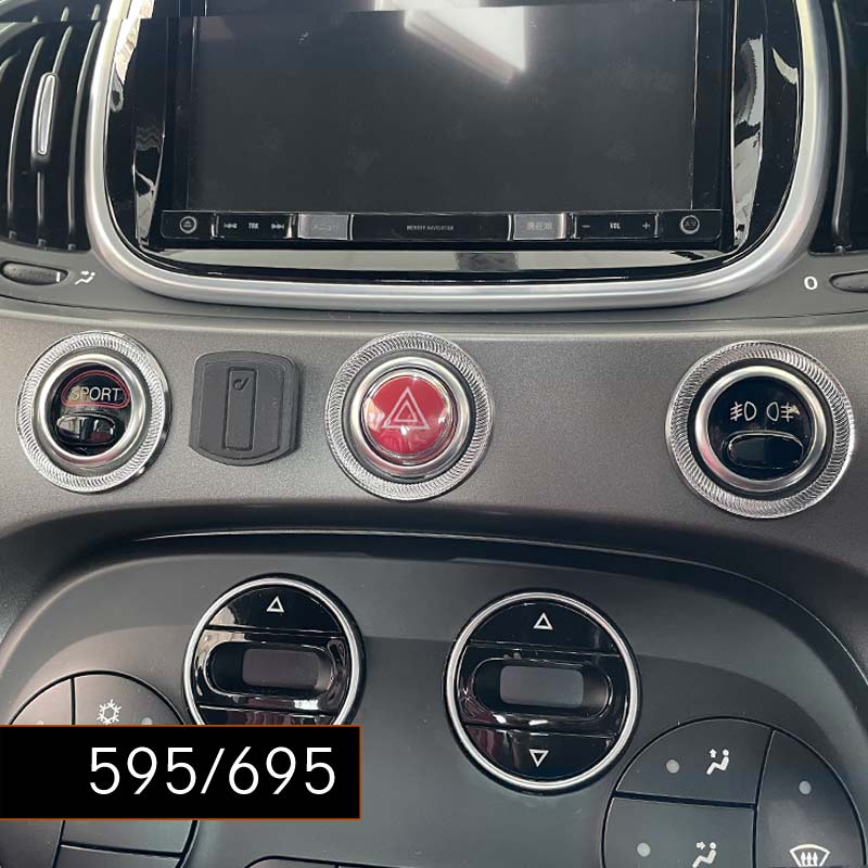 ABARTH F595 F695 ハザードリングセット トルネード 3pcs アバルト SPORT ランプ アクセサリー インテリア 内装 カスタム