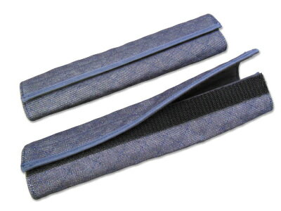 デニム シートベルトパッド (インディゴブルー) 2pcs 岡山 児島 カー 用品 アクセサリー 内装 ショルダー 肩当て クッション カバー