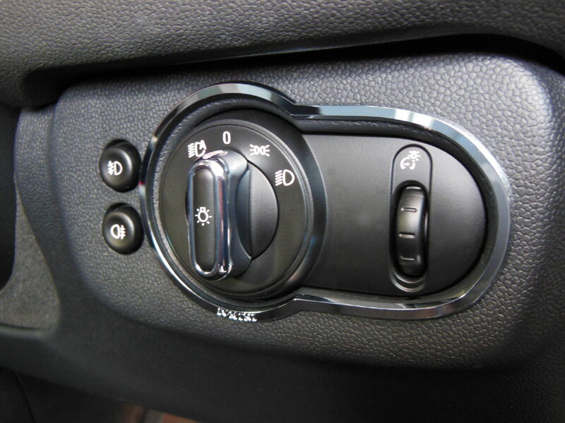 ミニクーパー アクセサリー F56 ライトスイッチ リング (クローム) ミニ パーツ BMW MINI 内装パーツ 3ドア