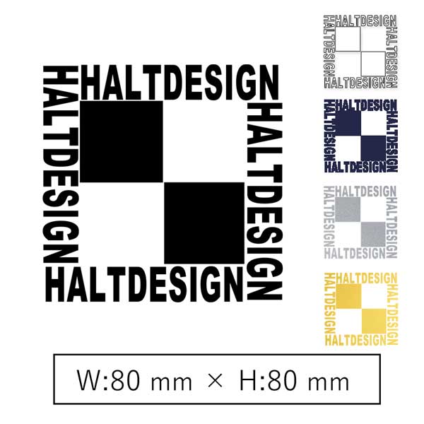 ステッカー ブロックチェック ＋ HALTDESIGN 1pcs 市松 チェッカー 白 黒 ネイビー ゴールド シルバー 車用 シール ドレスアップ VW AUDI MINI 国産車 輸入車
