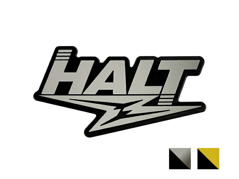 樂天商城 - peyton オリジナル エンブレム 「 HALT 」ロゴ Ver1 vw フォルクスワーゲン カー用品 アクセサリー