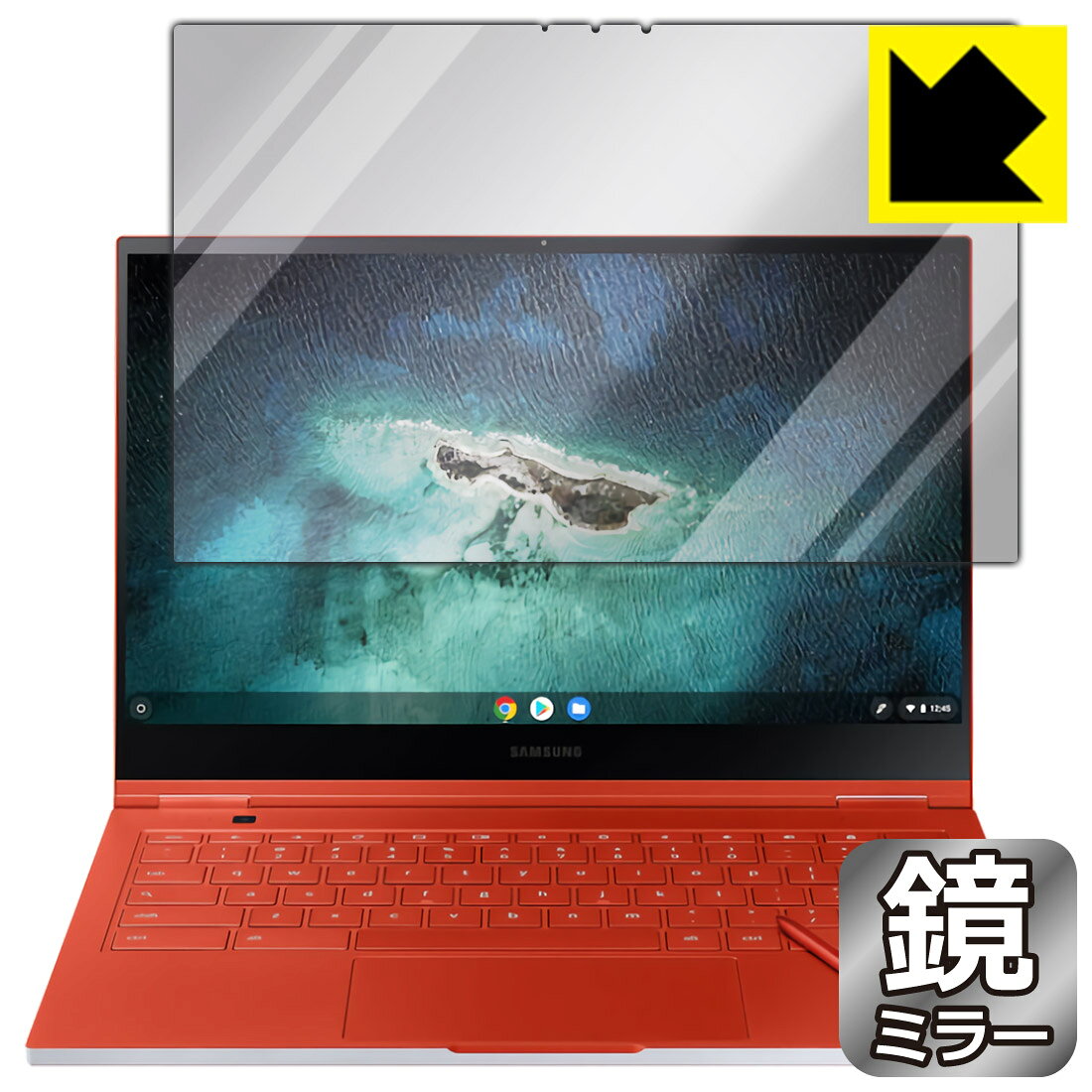 ●対応機種 : Samsung Galaxy Chromebook XE930QCA●内容量 : 1枚●画面が鏡になり、機器の画面でさりげなく身だしなみチェック！のぞき見防止にも！●安心の国産素材を使用。日本国内の自社工場で製造し出荷しています。【ポスト投函送料無料】商品は【ポスト投函発送 (追跡可能メール便)】で発送します。お急ぎ、配達日時を指定されたい方は以下のクーポンを同時購入ください。【お急ぎ便クーポン】　プラス110円(税込)で速達扱いでの発送。お届けはポストへの投函となります。【配達日時指定クーポン】　プラス550円(税込)で配達日時を指定し、宅配便で発送させていただきます。【お急ぎ便クーポン】はこちらをクリック【配達日時指定クーポン】はこちらをクリック 　 画面が消えると鏡に早変わり！さりげない身だしなみのチェックなどに活用できます。透明フィルムより映り込みがありますので、その分、のぞき見防止の効果もあります。 ※構造（ハーフミラー）の都合上、貼り付ける面が暗い色の場合にだけ鏡のように見えます。そのため、白色など明るい色の機器に貼り付けたときには、明るい色の部分が鏡に見えません。この製品は黒い色の機器でのご利用をおすすめします。 ※仕様上、一般的な保護シートより光線透過率が下がります(約50%)。ご了承ください。 ハードコート加工がされており、キズや擦れに強くなっています。簡単にキズがつかず長くご利用いただけます。 指紋や汚れのつきにくい防汚コーティングがされています。 接着面は気泡の入りにくい特殊な自己吸着タイプです。素材に柔軟性があり、貼り付け作業も簡単にできます。また、はがすときにガラス製フィルムのように割れてしまうことはありません。 貼り直しが何度でもできるので、正しい位置へ貼り付けられるまでやり直すことができます。 最高級グレードの国産素材を日本国内の弊社工場で加工している完全な Made in Japan です。安心の品質をお届けします。 使用上の注意 ●本製品は機器の画面をキズなどから保護するフィルムです。他の目的にはご使用にならないでください。 ●本製品は液晶保護および機器本体を完全に保護することを保証するものではありません。機器の破損、損傷、故障、その他損害につきましては一切の責任を負いかねます。 ●製品の性質上、画面操作の反応が変化したり、表示等が変化して見える場合がございます。 ●貼り付け作業時の失敗(位置ズレ、汚れ、ゆがみ、折れ、気泡など)および取り外し作業時の破損、損傷などについては、一切の責任を負いかねます。 ●水に濡れた状態でのご使用は吸着力の低下などにより、保護フィルムがはがれてしまう場合がございます。防水対応の機器でご使用の場合はご注意ください。 ●アルコール類やその他薬剤を本製品に付着させないでください。表面のコーティングや吸着面が変質するおそれがあります。 ●品質向上のため、仕様などを予告なく変更する場合がございますので、予めご了承ください。