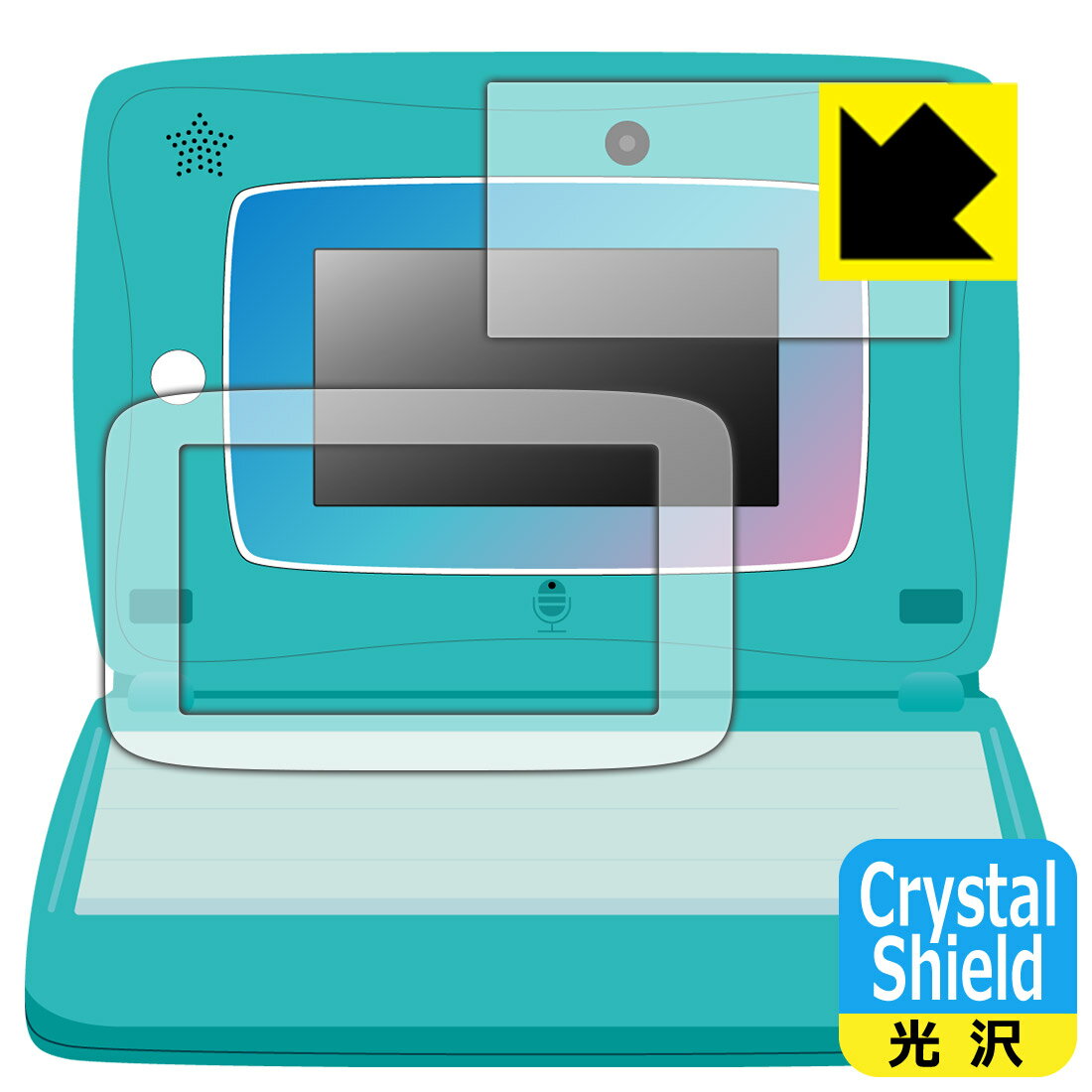 Crystal Shield スキルアップ タブレットパソコン Spica note (スピカノート) 用 液晶保護フィルム (3枚セット) 日本製 自社製造直販