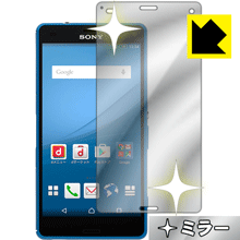 ※対応機種 : docomo Xperia A4 SO-04G※写真はイメージです。「Mirror Shield」は、画面が鏡に早変わりし、のぞき見が防止できる『ミラータイプ液晶保護フィルム』です。●液晶画面が鏡に早変わり！液晶画面のバックライトをOFFにするだけで、スマートフォンが鏡に！鏡を持ち歩かなくても、いつでも気軽に身だしなみをチェック。●のぞき見対策に正面から画面はしっかり見えても、斜めからのぞこうとすると画面が見えにくいので、のぞき見が防止効果もあります。●指紋が付きにくい防指紋コーティング表面は指紋がつきにくく、汚れを落としやすい、防指紋コーティング済みです。●気泡の入りにくい特殊な自己吸着タイプ接着面は気泡の入りにくい特殊な自己吸着タイプなので、簡単に貼ることができます。また、はがしても跡が残らず、何度でも貼り直しが可能です。●機器にぴったり！専用サイズそれぞれの機器にぴったりな専用サイズだから、切らずに貼るだけです。バックライトOFFにすることで、画面が鏡になります。バックライトONで画面が見えるようになります。※仕様上、一般的な保護シートより光線透過率が下がります(約50%)。ご了承ください。※本製品は機器の液晶をキズから保護するシートです。他の目的にはご使用にならないでください。落下等の衝撃や水濡れ等による機器の破損・損傷、その他賠償については責任を負いかねます。【ポスト投函送料無料】商品は【ポスト投函発送 (追跡可能メール便)】で発送します。お急ぎ、配達日時を指定されたい方は以下のクーポンを同時購入ください。【お急ぎ便クーポン】　プラス110円(税込)で速達扱いでの発送。お届けはポストへの投函となります。【配達日時指定クーポン】　プラス550円(税込)で配達日時を指定し、宅配便で発送させていただきます。【お急ぎ便クーポン】はこちらをクリック【配達日時指定クーポン】はこちらをクリック画面が鏡に早変わりし、のぞき見も防止!!