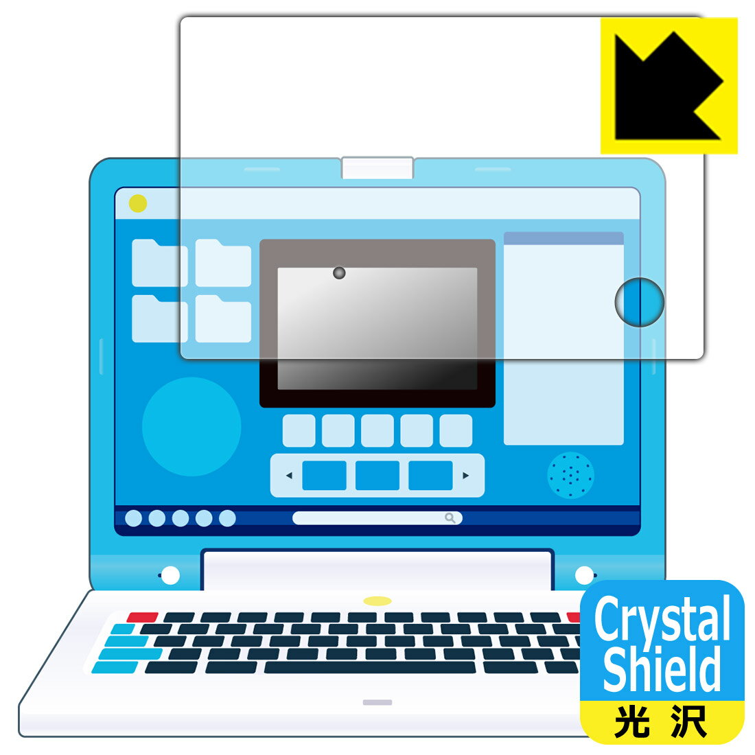 Crystal Shield ドラえもん ラーニングパソコン 用 【 全面保護タイプ 】 液晶保護フィルム 日本製 自社製造直販