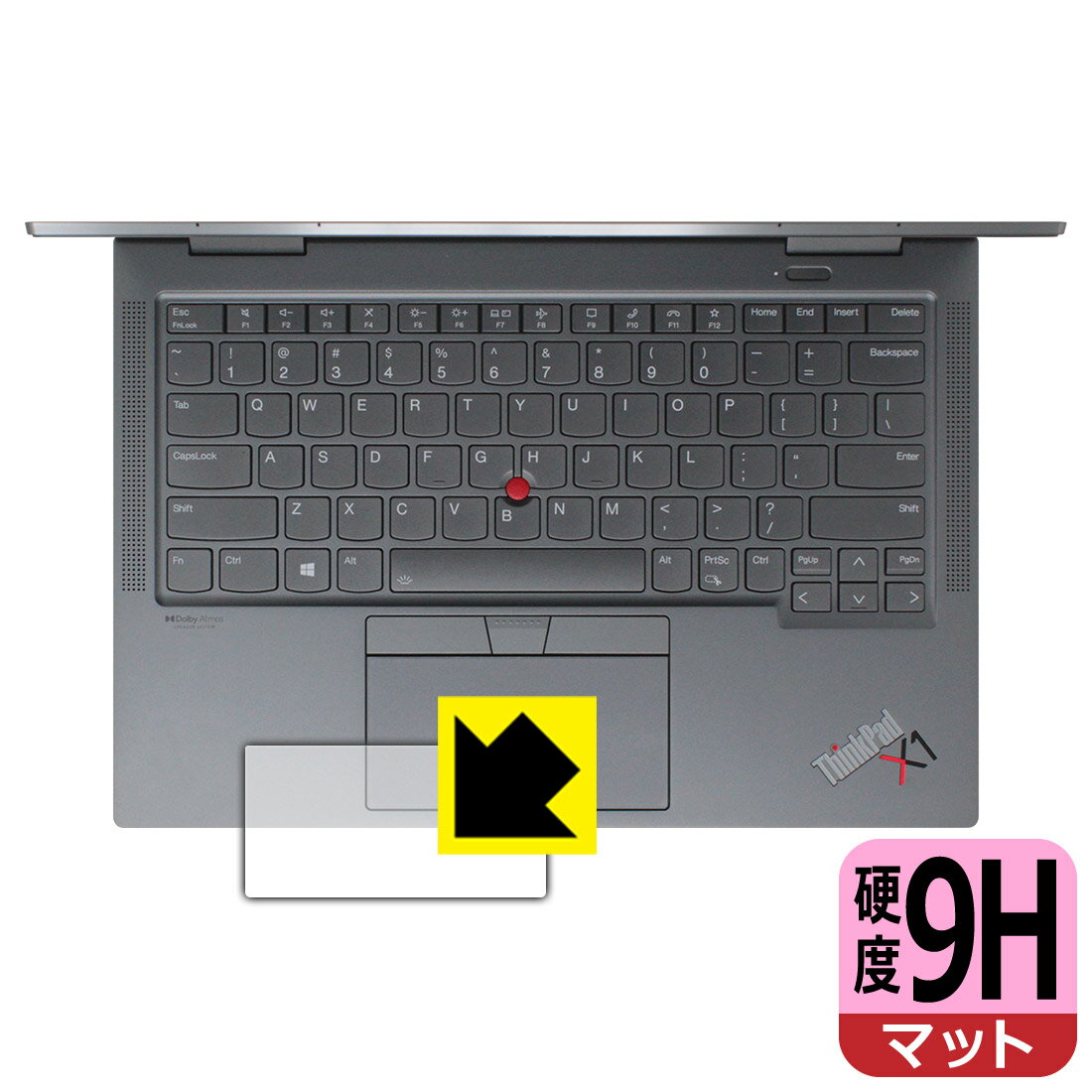 9H高硬度【 反射低減 】保護フィルム ThinkPad X1 Yoga Gen 6 (2021モデル) クリックパッド用 日本製 自社製造直販