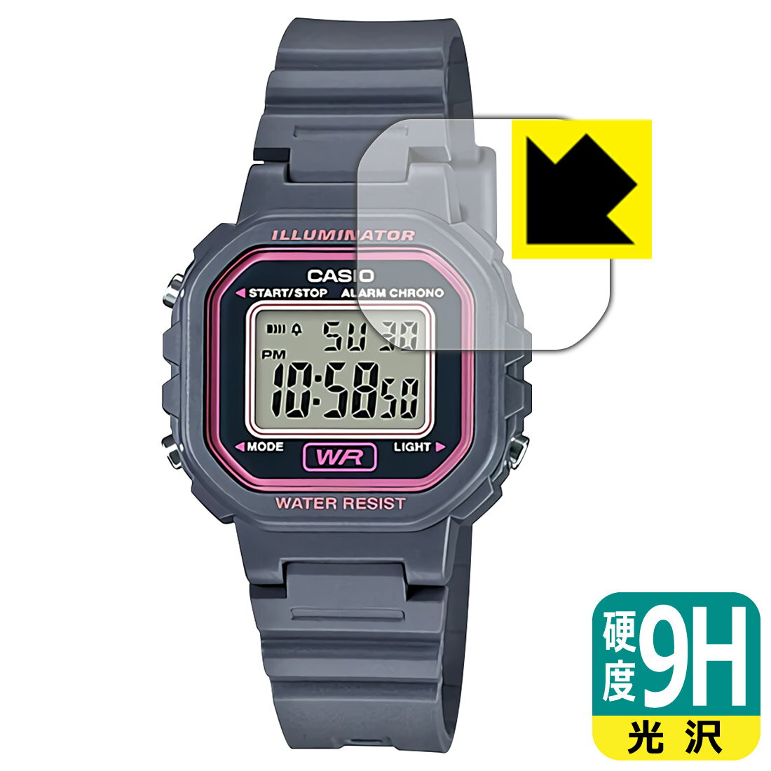 CASIO LA-20WHシリーズ 用 9H高硬度【光沢】保護フィルム 日本製 自社製造直販