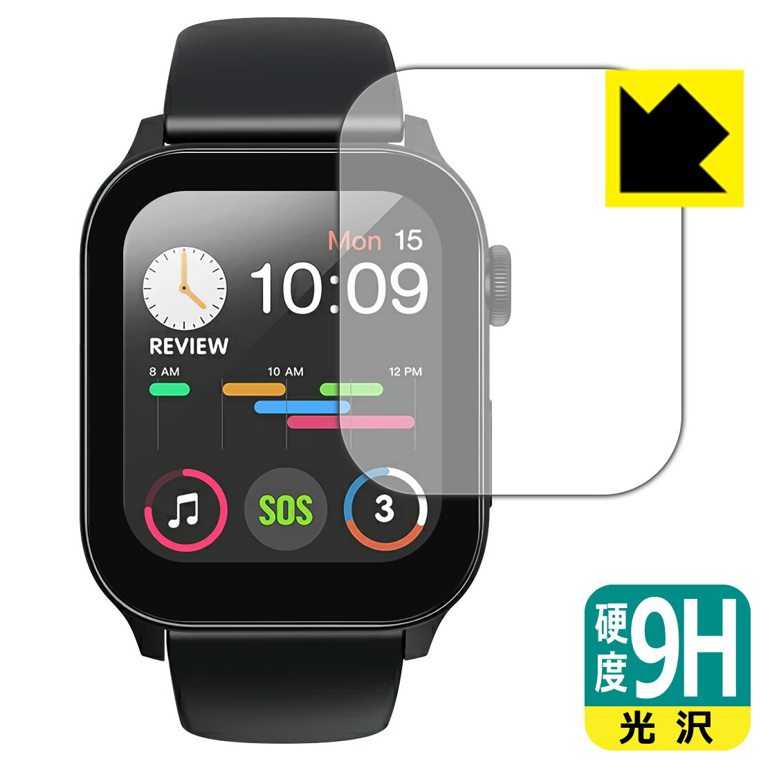 9H高硬度【 光沢 】保護フィルム itDEAL スマートウォッチ N10 日本製 自社製造直販