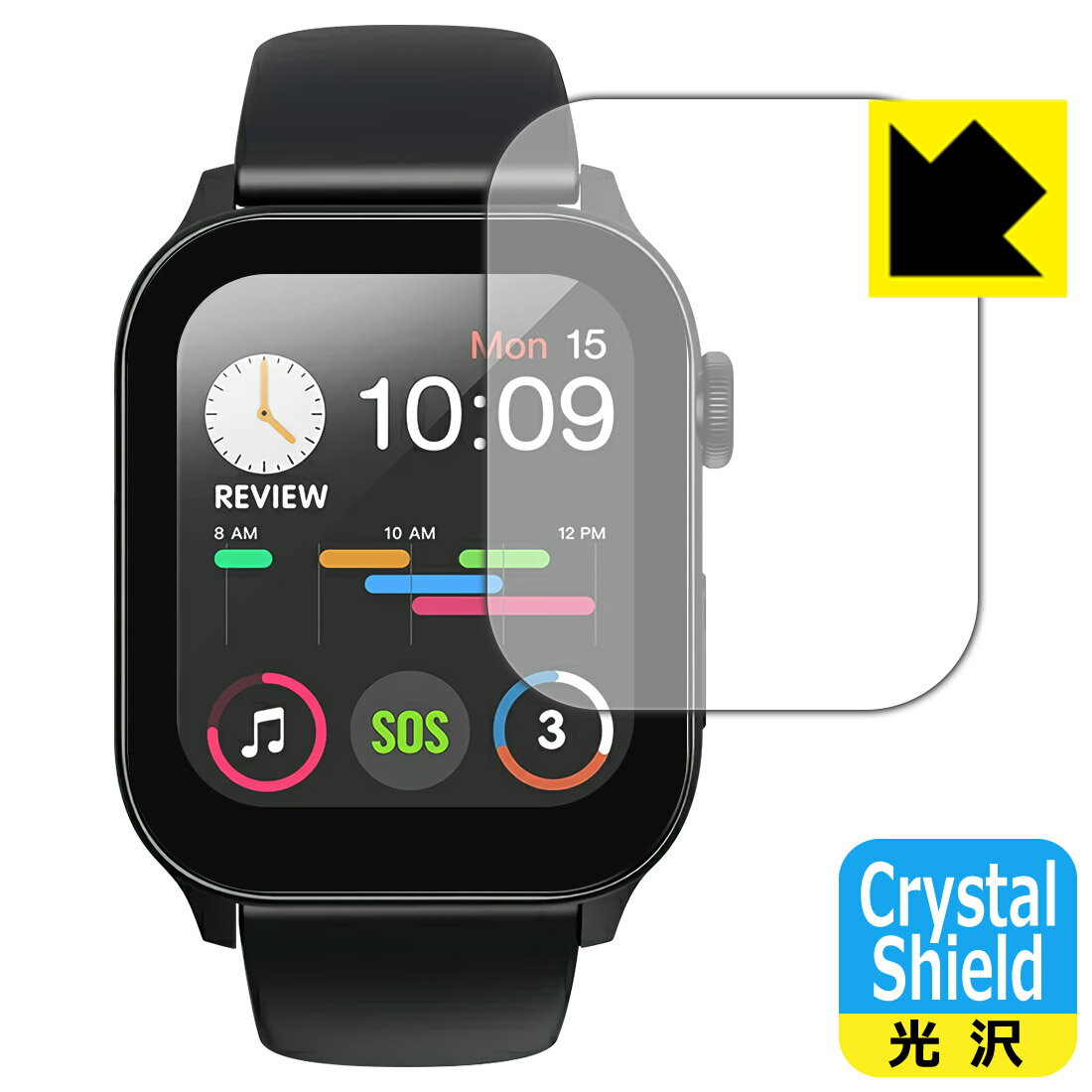 Crystal Shield itDEAL スマートウォッチ N10 (3枚セット) 日本製 自社製造直販