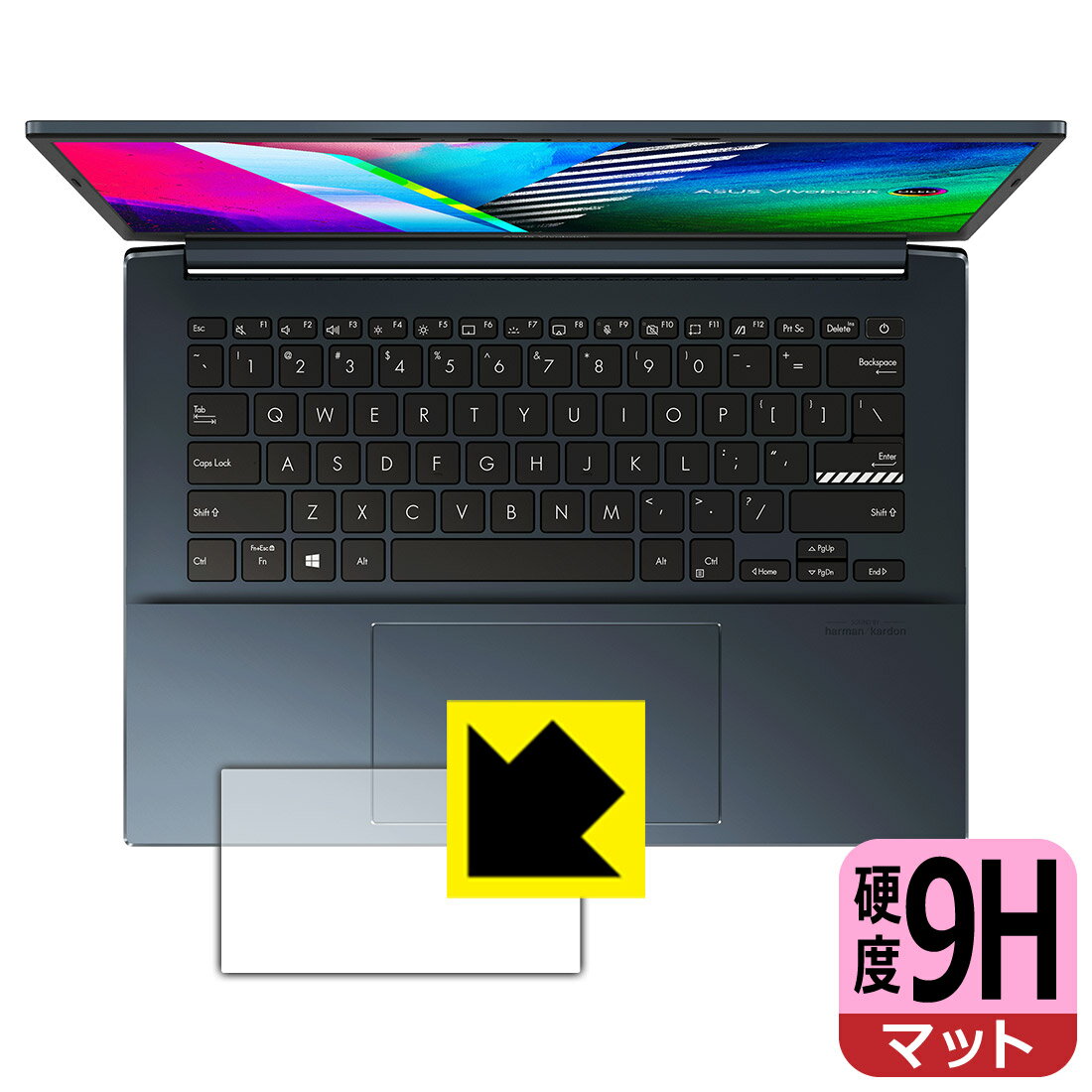 9H高硬度【 反射低減 】保護フィルム ASUS Vivobook Pro 14 OLED (M3401) タッチパッド用 日本製 自社製造直販