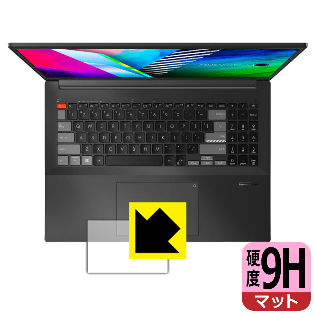 9H高硬度【 反射低減 】保護フィルム ASUS Vivobook Pro 16X OLED (M7600/N7600) タッチパッド用 日本製 自社製造直販