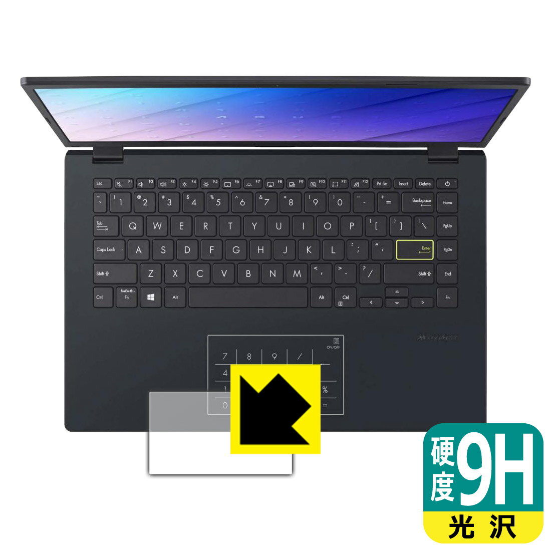 樂天商城 - 9H高硬度【 光沢 】保護フィルム ASUS E410MA (タッチパッド用) 日本製 自社製造直販