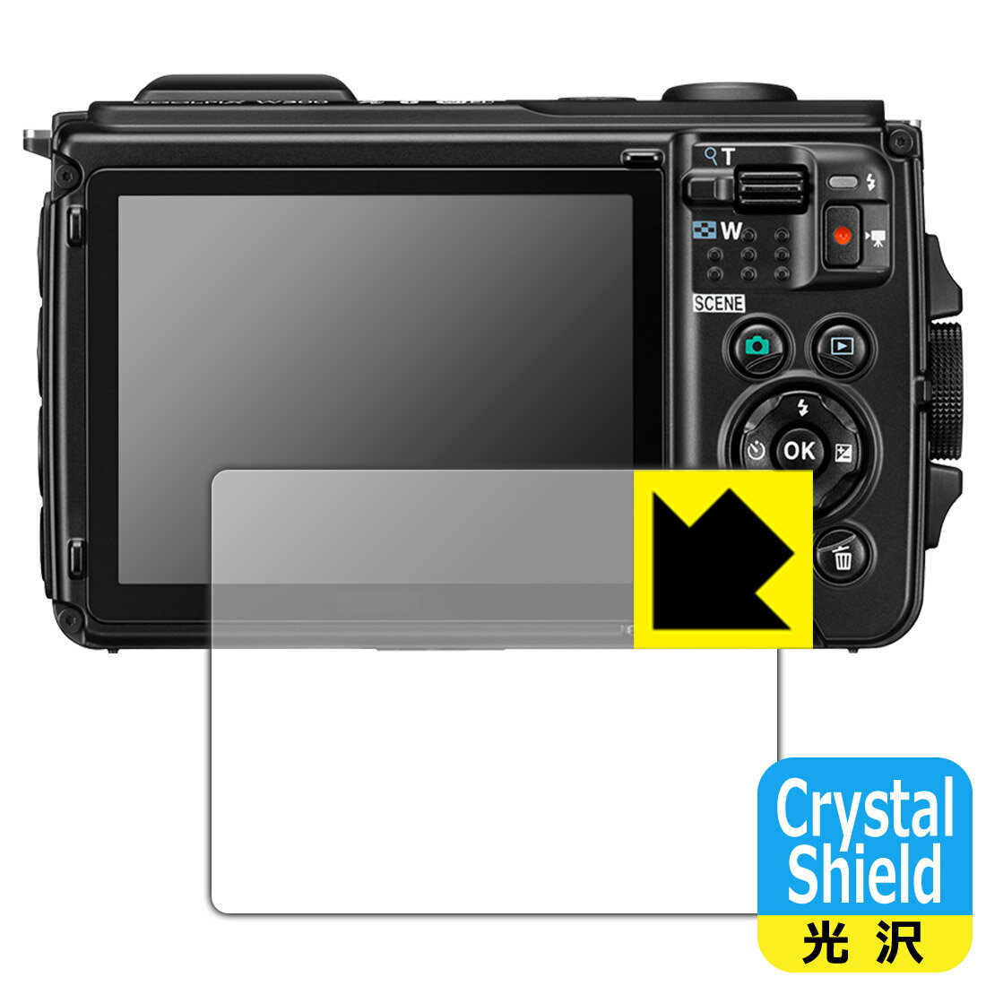 Crystal Shield【 光沢 】保護フィルム Nikon COOLPIX W300 (3枚セット) 日本製 自社製造直販